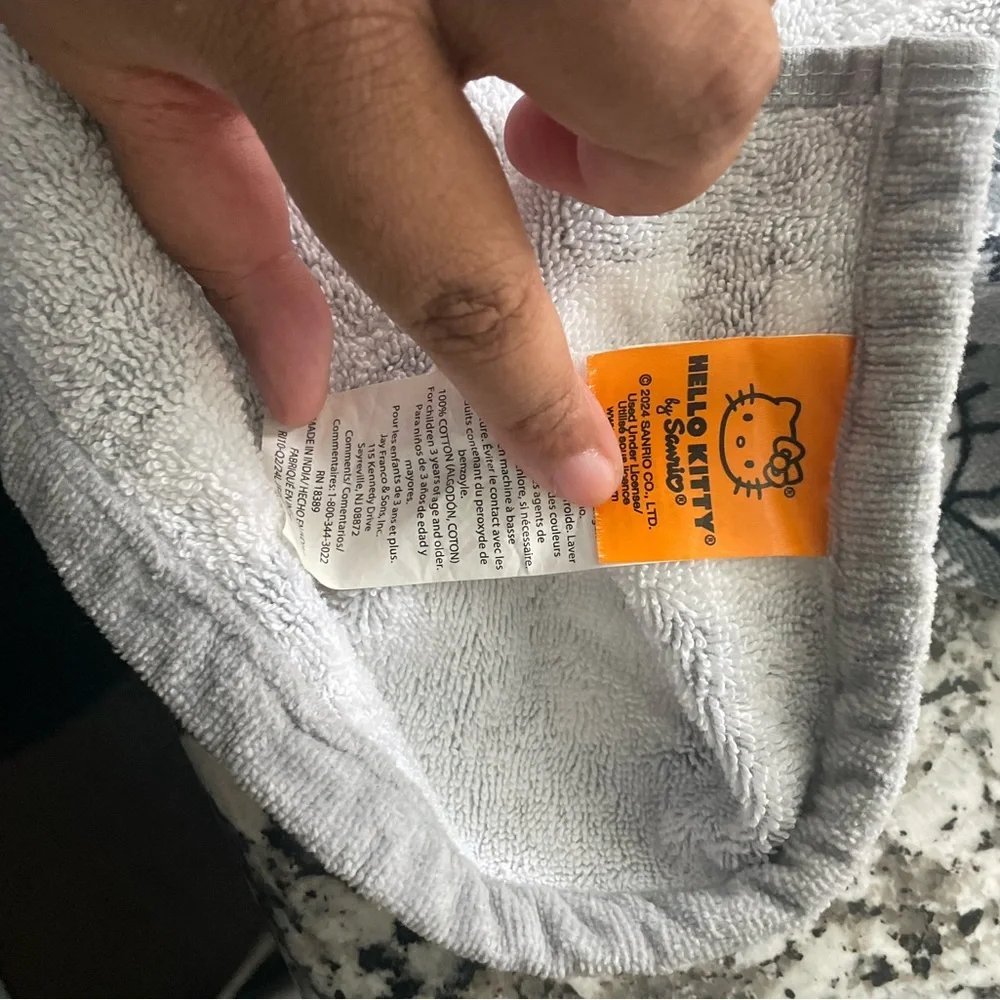 Hello Kitty Halloween Gray Skeleton Hand towels